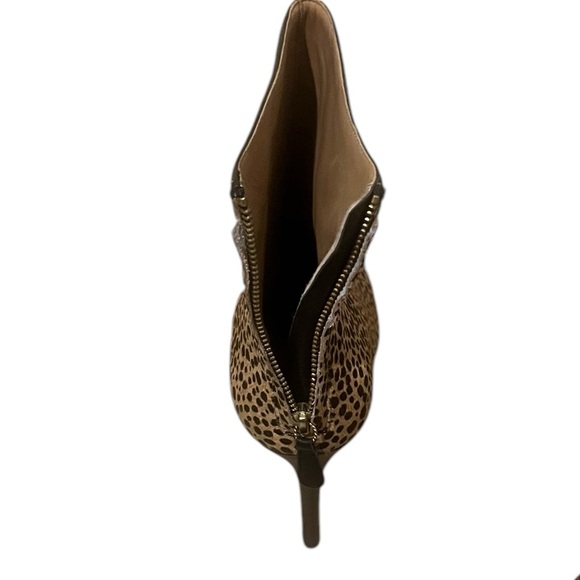 Ann Taylor cheetah/leopard caramel platform cowhide platform booties size 8.5 - Picture 4 of 7
